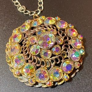 Vintage Aurora Borealis Crystal Pendant
